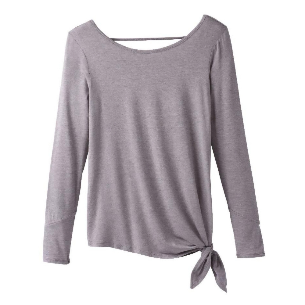 NWOT Prana Women's Gray Olson Top Modal Blend Knit Asymmetrical Shirt Size 2X.